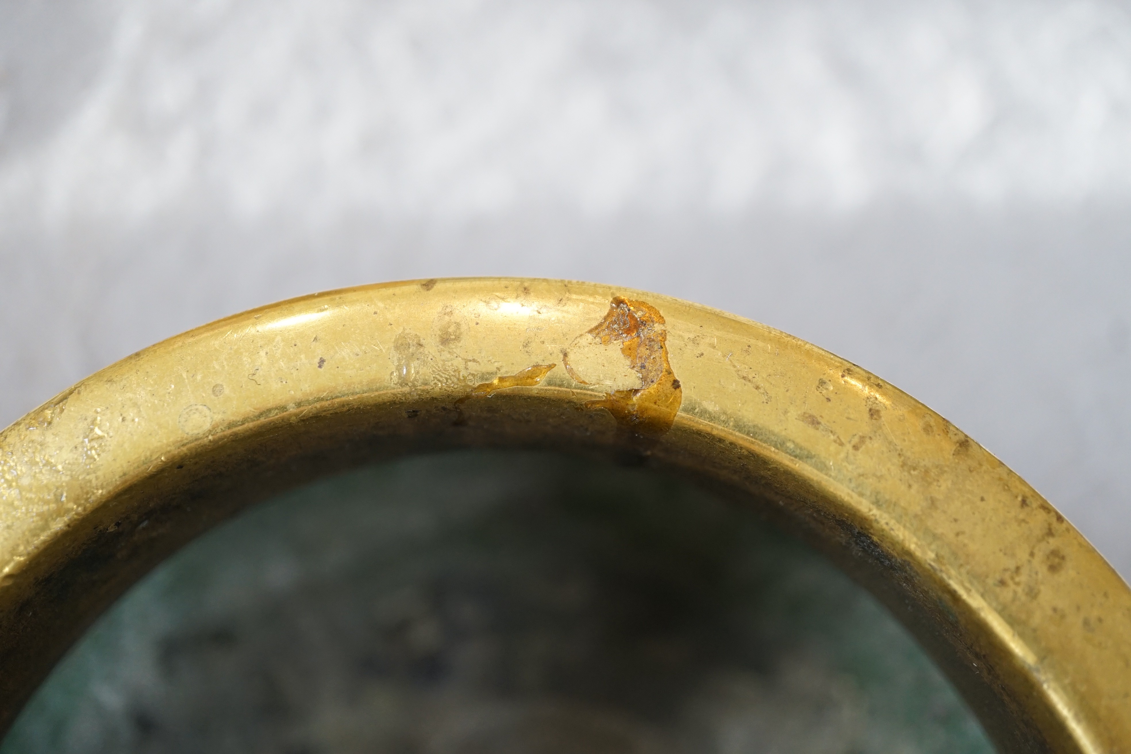 A Chinese polished bronze ‘Buddhist lion’ censer, gui, 19th century, 19.5cm wide, rim diameter 14cm